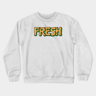 Fresh Cantaloupe Melon | Cute Fruit Alphabet Typography Crewneck Sweatshirt